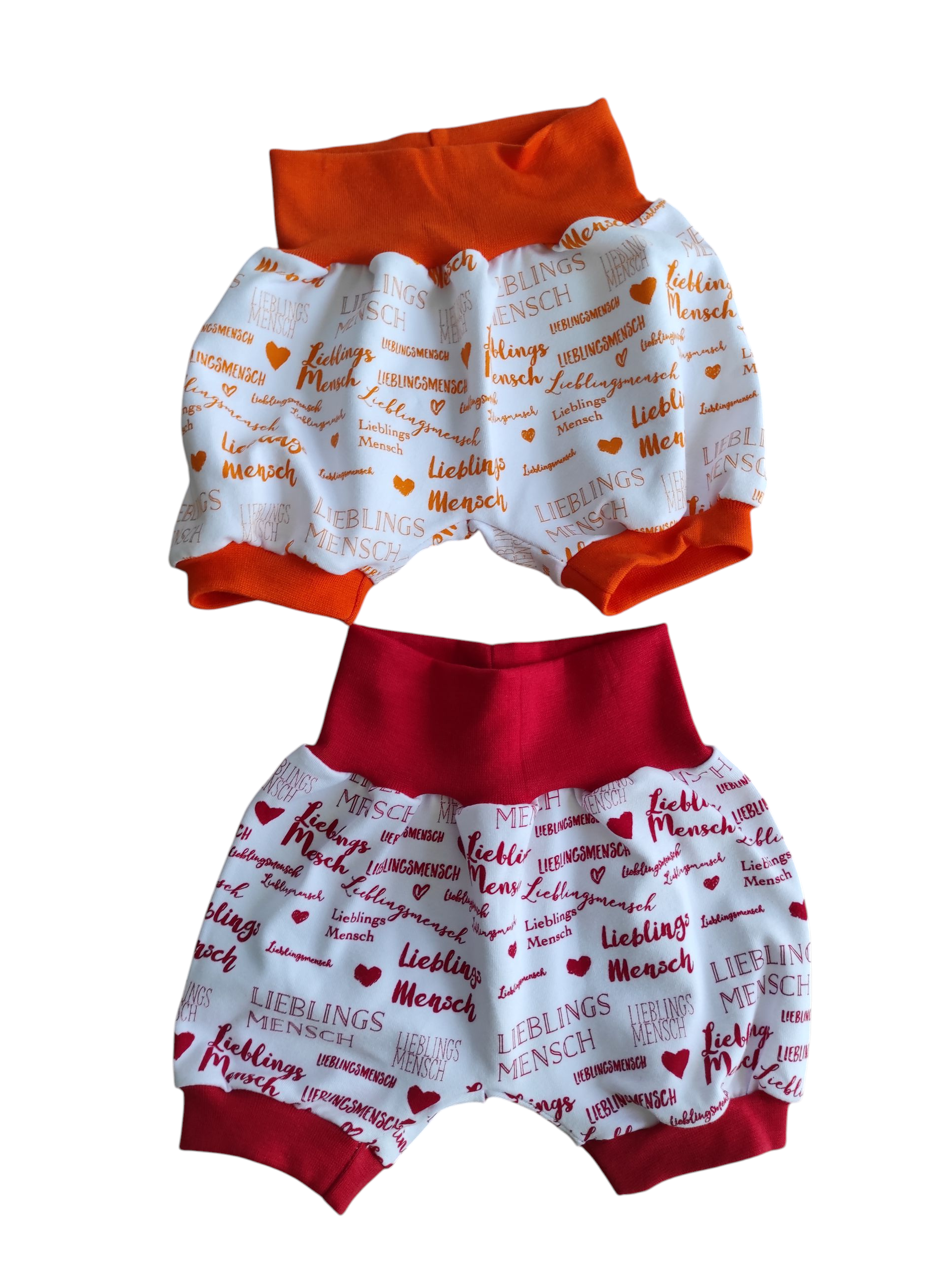 Kurze Pumphosen für Zwillinge Größe 56-62